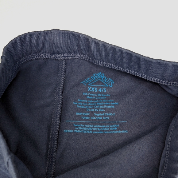 There About Girls shorts XXS to 4-5 Navy indigo stretch athletic playg comfort - Picture 4 of 5